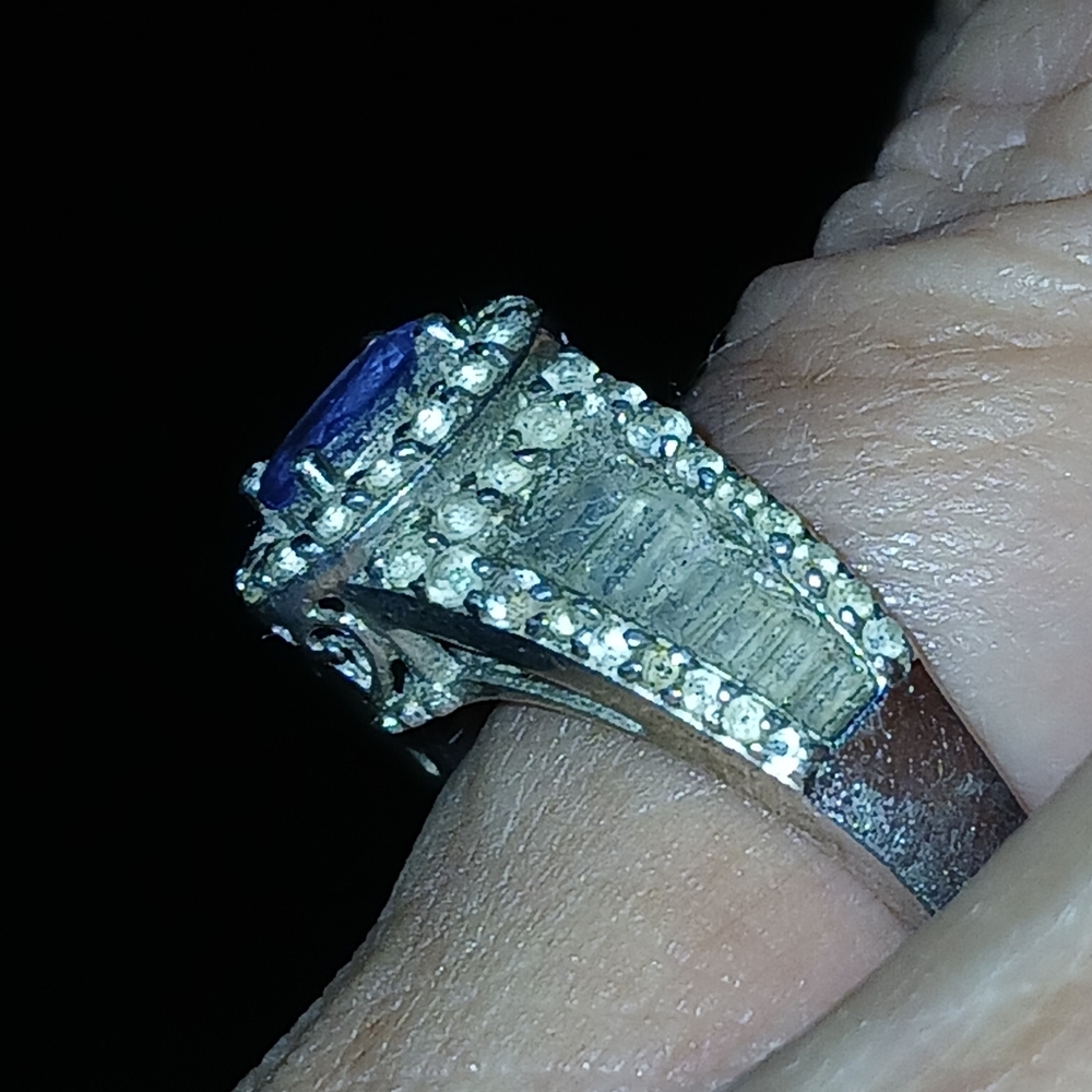 Genuine Tanzanite Ring Tripple A - Picture 2 of 12